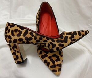 Alfani Animal Print Pointed Toe Block Heel Pump Shoe